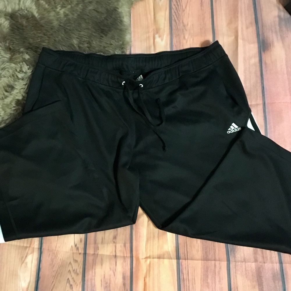 XL Adidas Cropped Drawstring Track Pants Racer - Picture 8 of 8